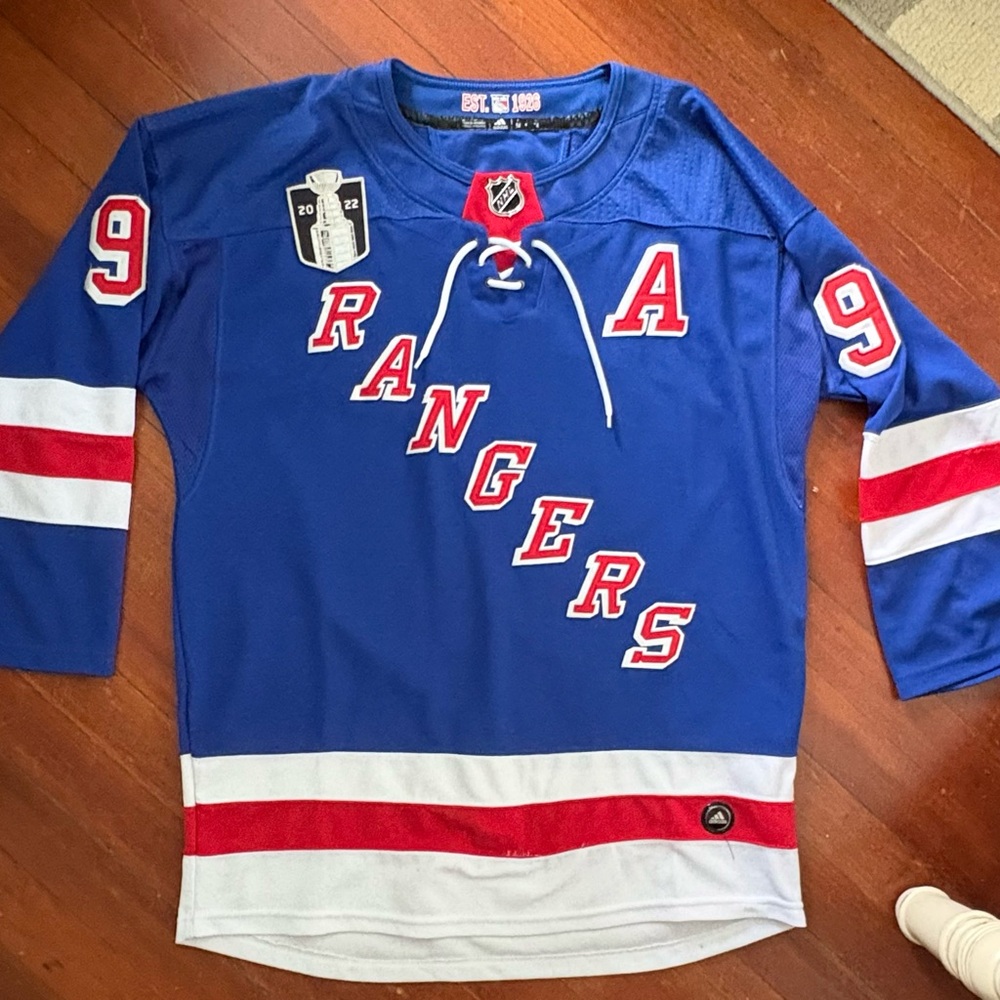 Official Adidas 2022 Stanley Cup NHL Mika Zibanejad Jersey #93 Size 54